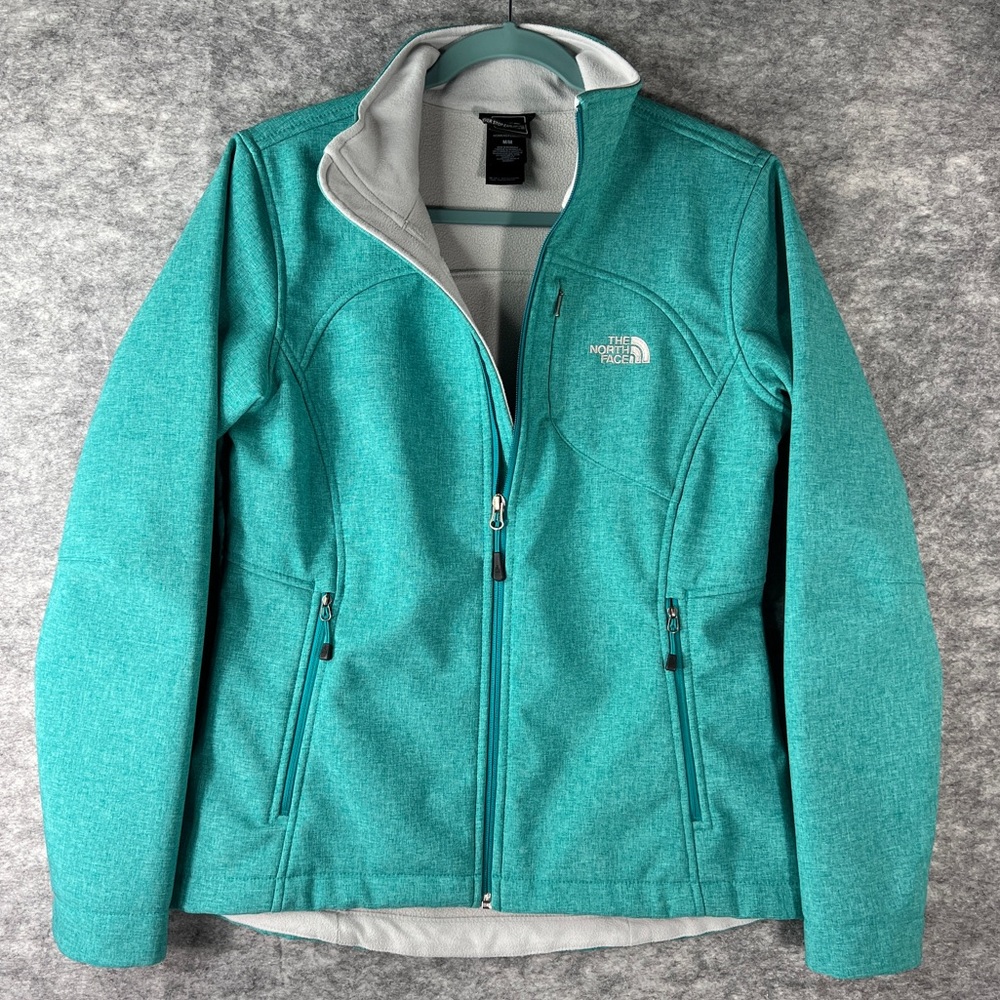 The North Face Apex Bionic Softshell Cold Weather Jacket Women’s M Teal 5 Pocket
